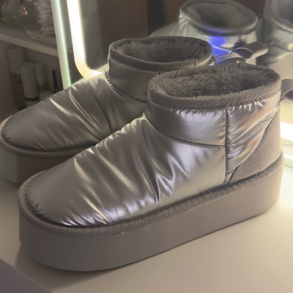 Silver Women's Platform Shoes